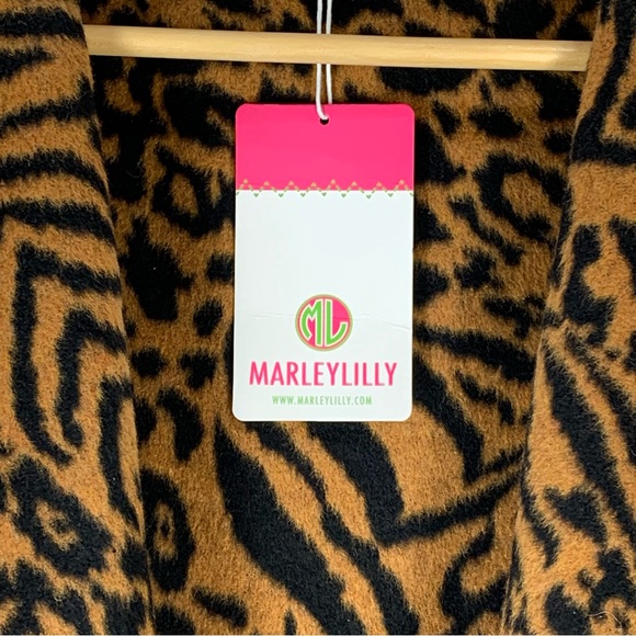 Marley Lilly~NWT~Women's Open Front Wool Blend Leopard/Animal Print Vest~Sz L/XL - Picture 9 of 11